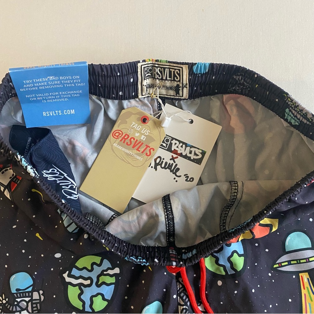 RSVLTS J. Pierce Swim Shorts Men S Spaceman Cali Surf Beach - Picture 5 of 13